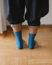 BASERANGE Socks Rib Overankle Socks