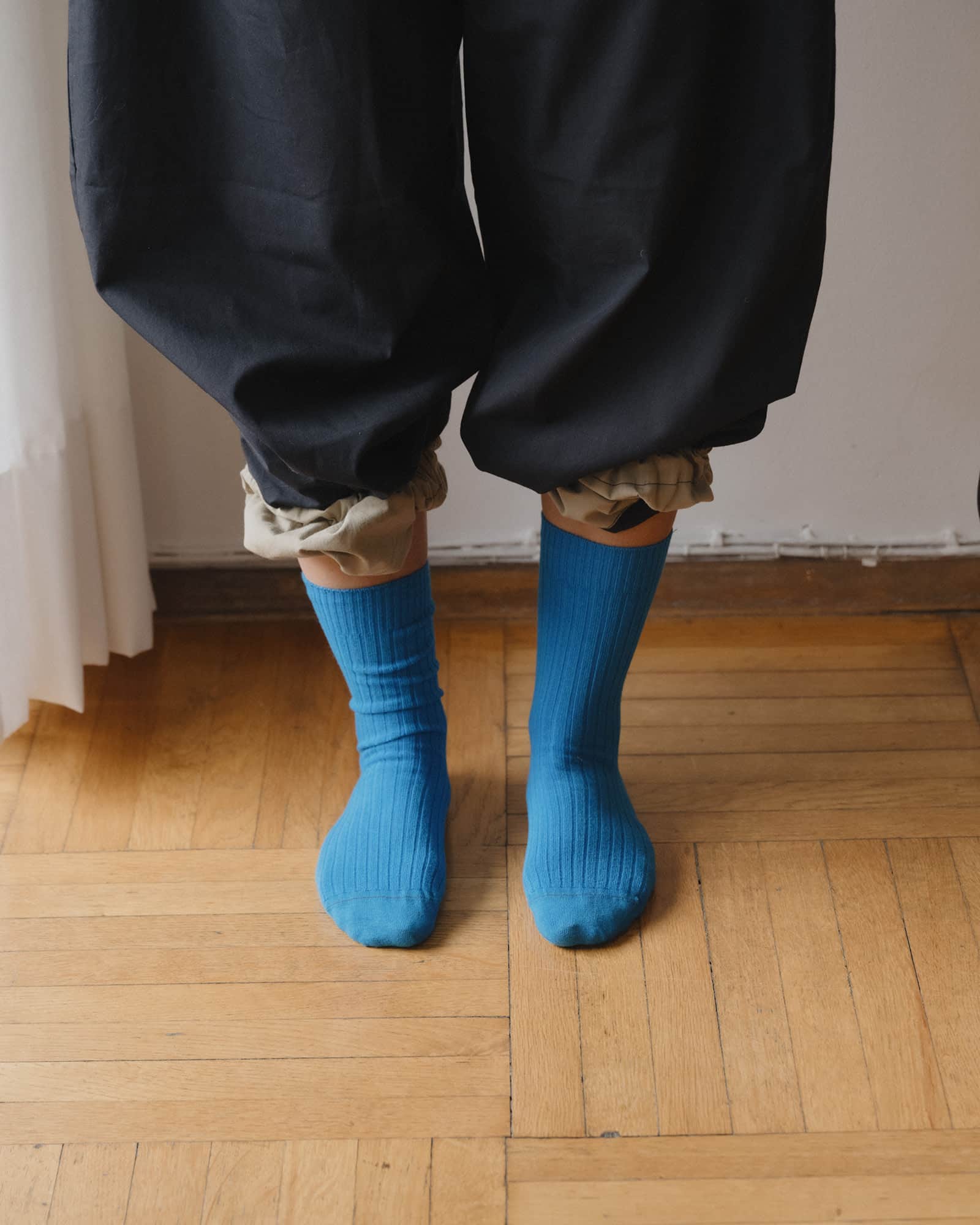 BASERANGE Socks Rib Overankle Socks