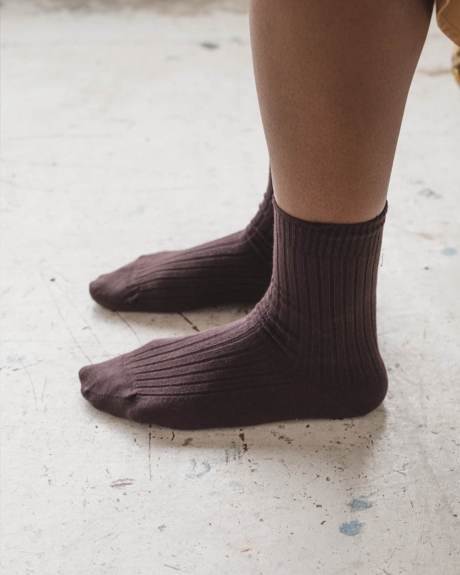 BASERANGE Socks Rib Overankle Socks