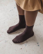 BASERANGE Socks Rib Overankle Socks