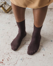 BASERANGE Socks Rib Overankle Socks