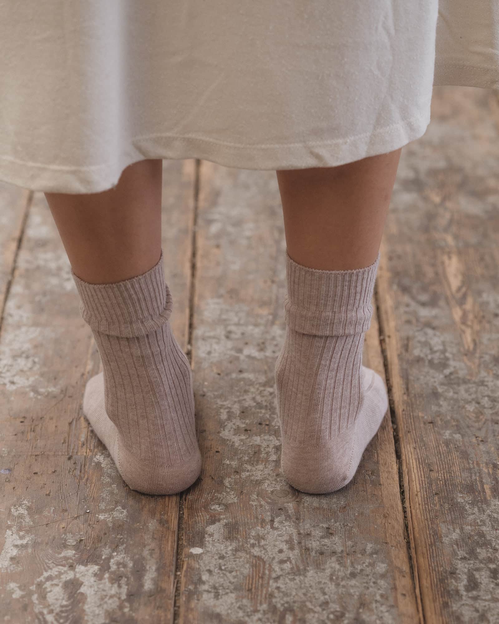 BASERANGE Socks Rib Overankle Socks