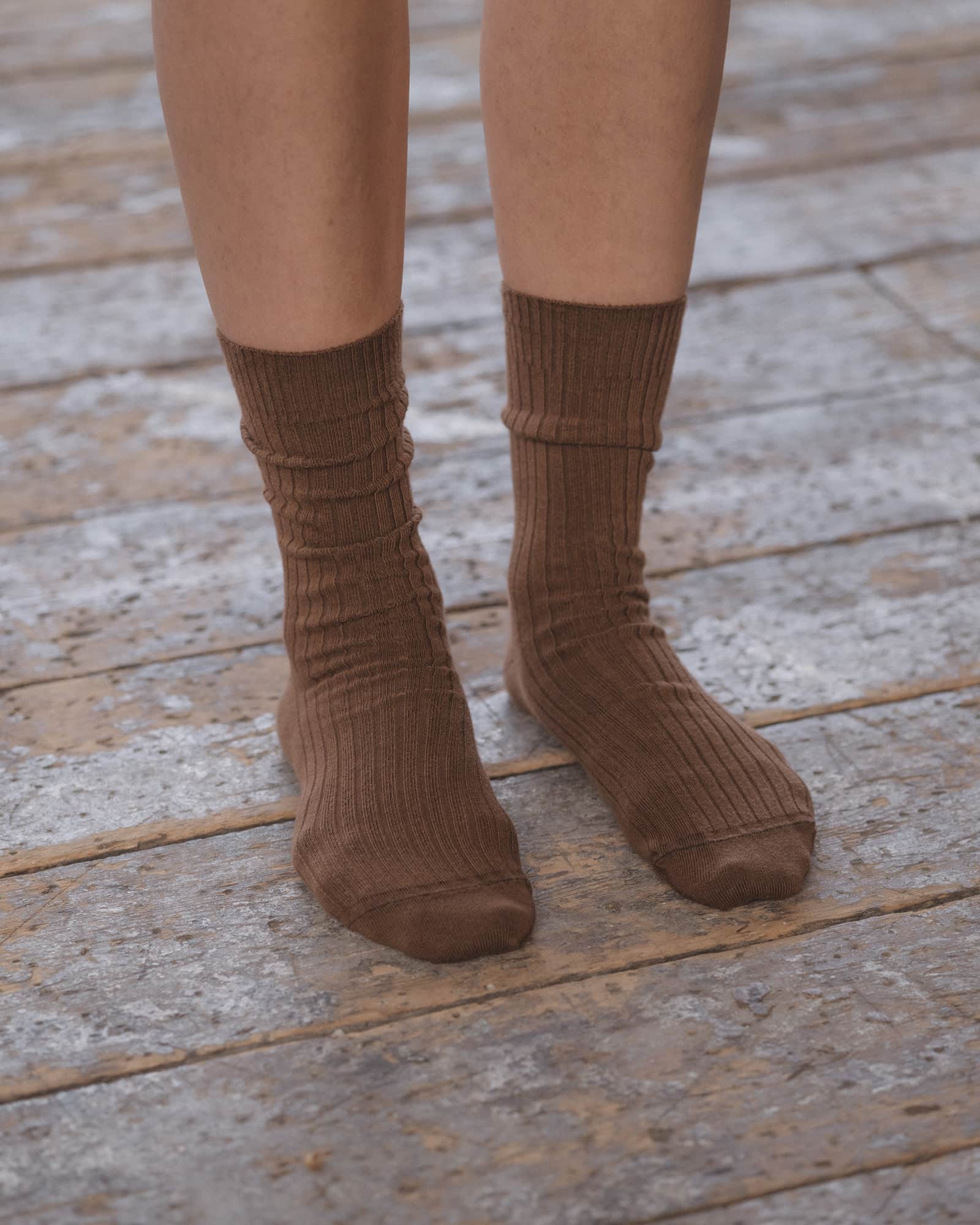 BASERANGE Socks Rib Overankle Socks