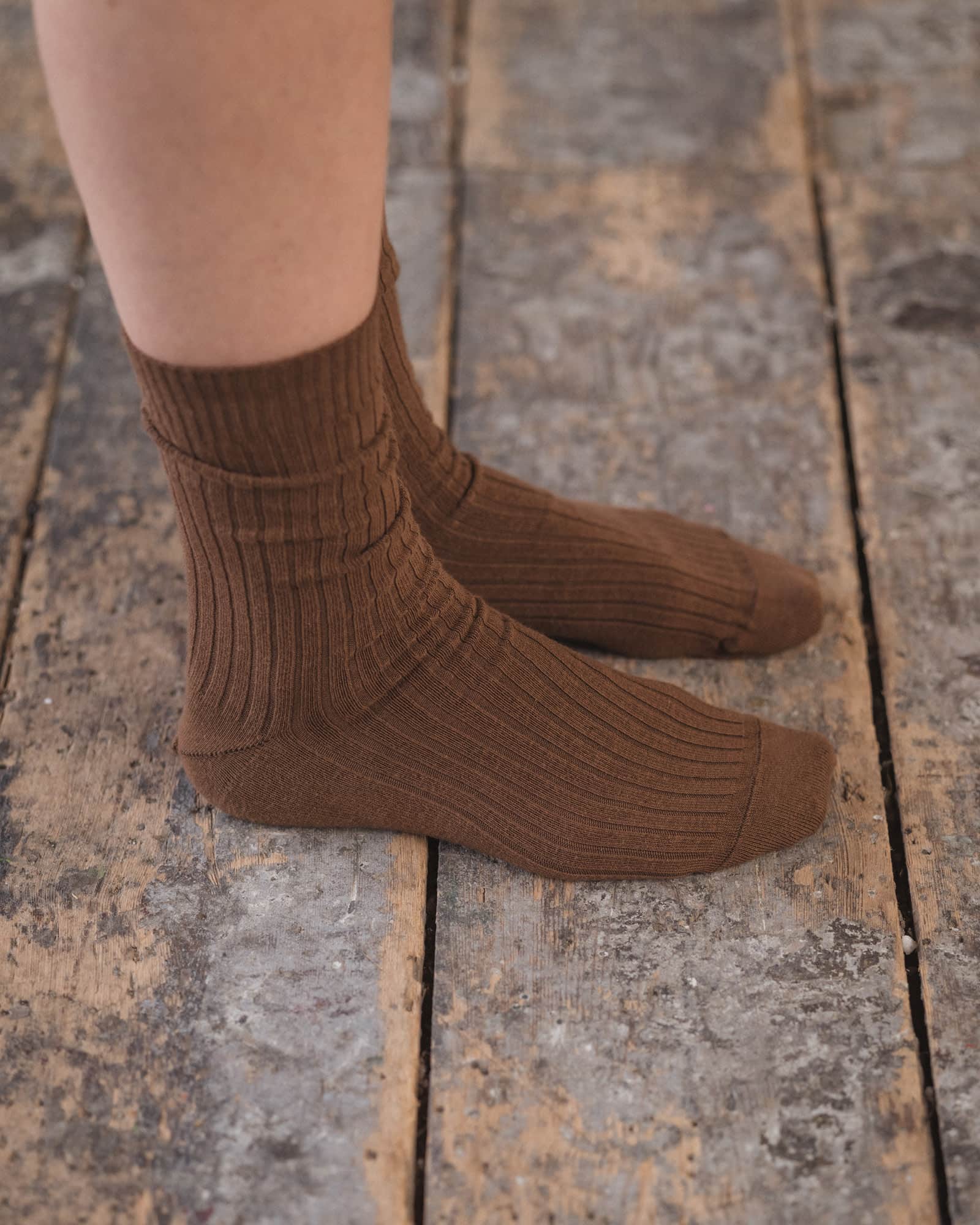 BASERANGE Socks Rib Overankle Socks
