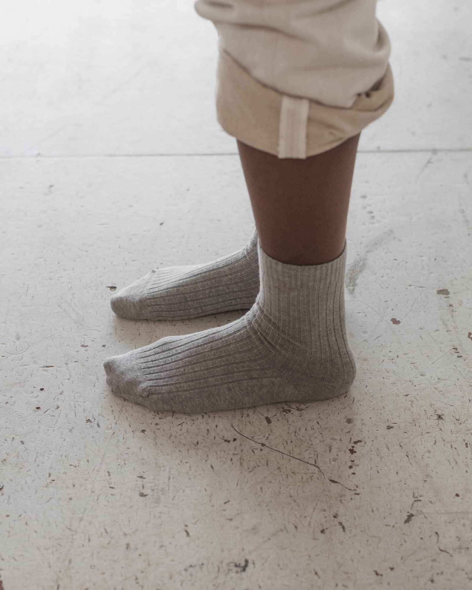 BASERANGE Socks Rib Overankle Socks