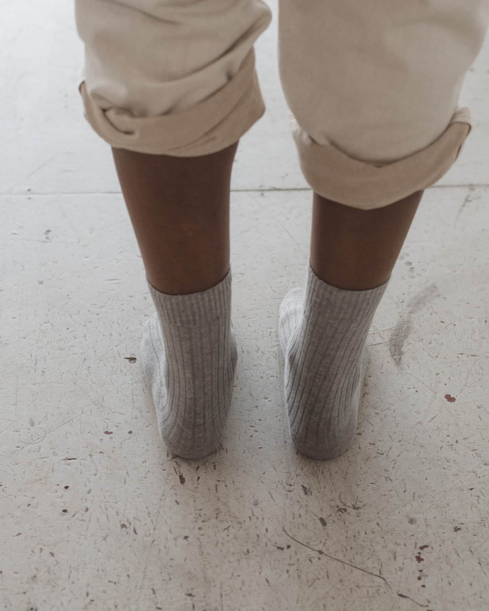 BASERANGE Socks Rib Overankle Socks