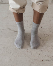 BASERANGE Socks Rib Overankle Socks