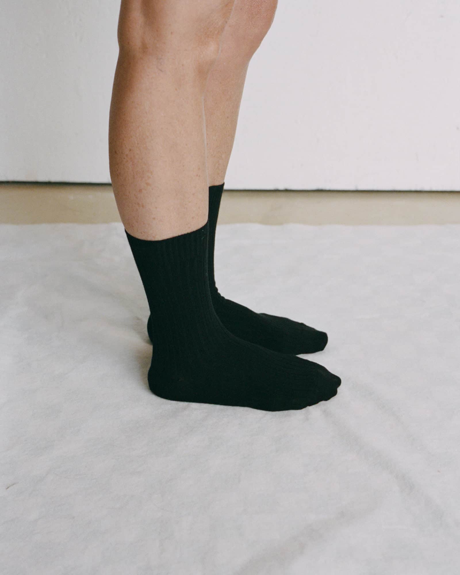 BASERANGE Socks Rib Overankle Socks