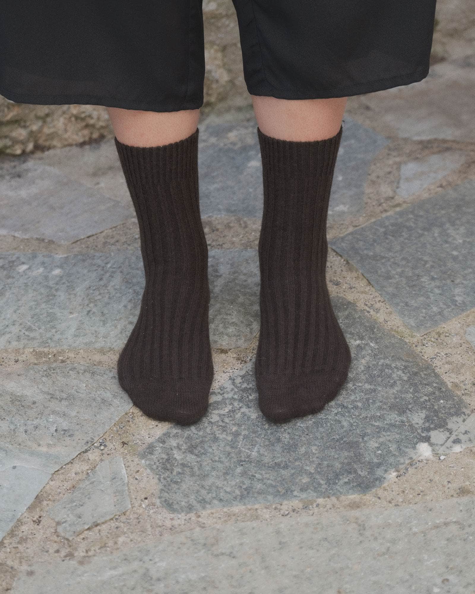 BASERANGE Socks Rib Overankle Socks