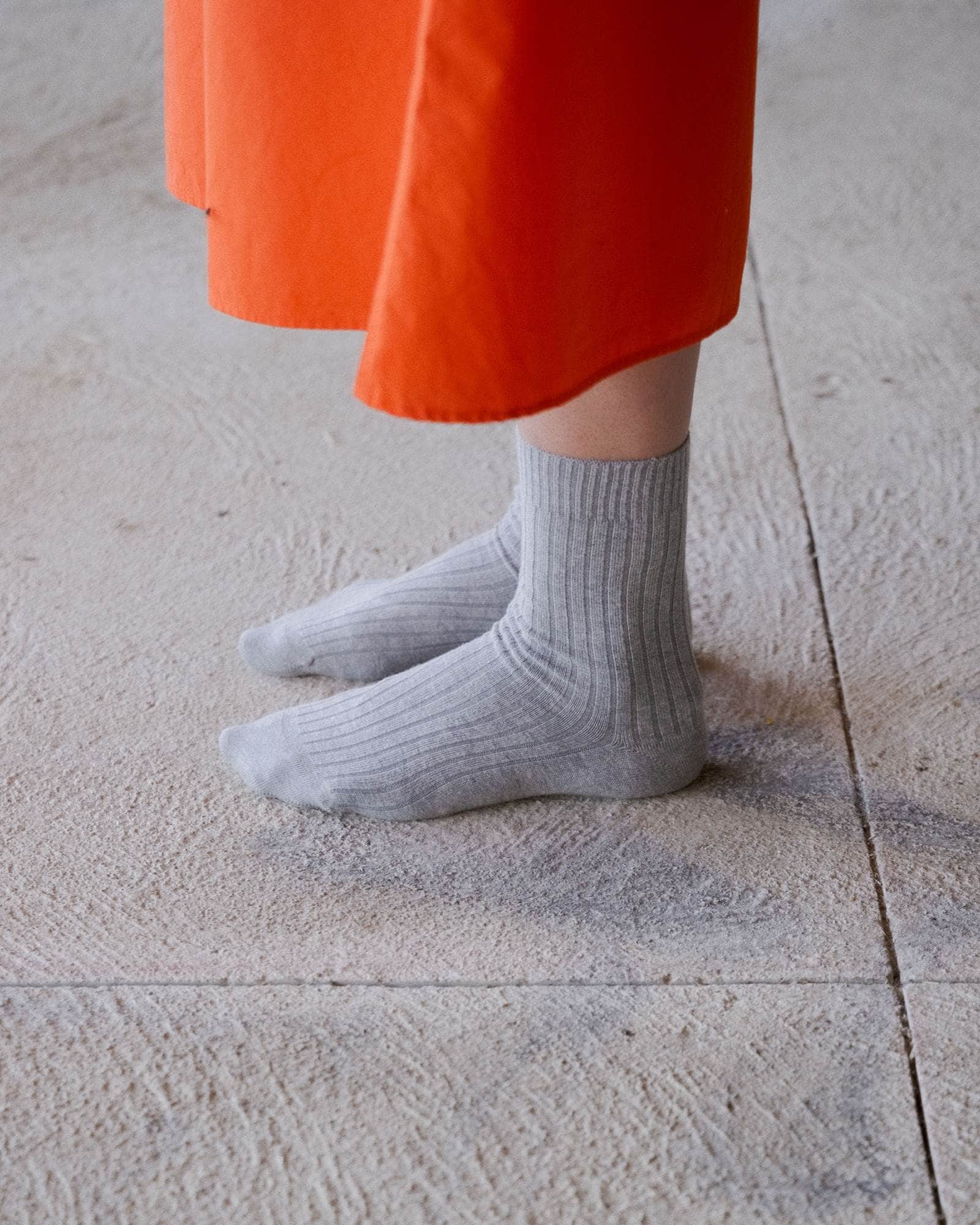 BASERANGE Socks Rib Overankle Socks