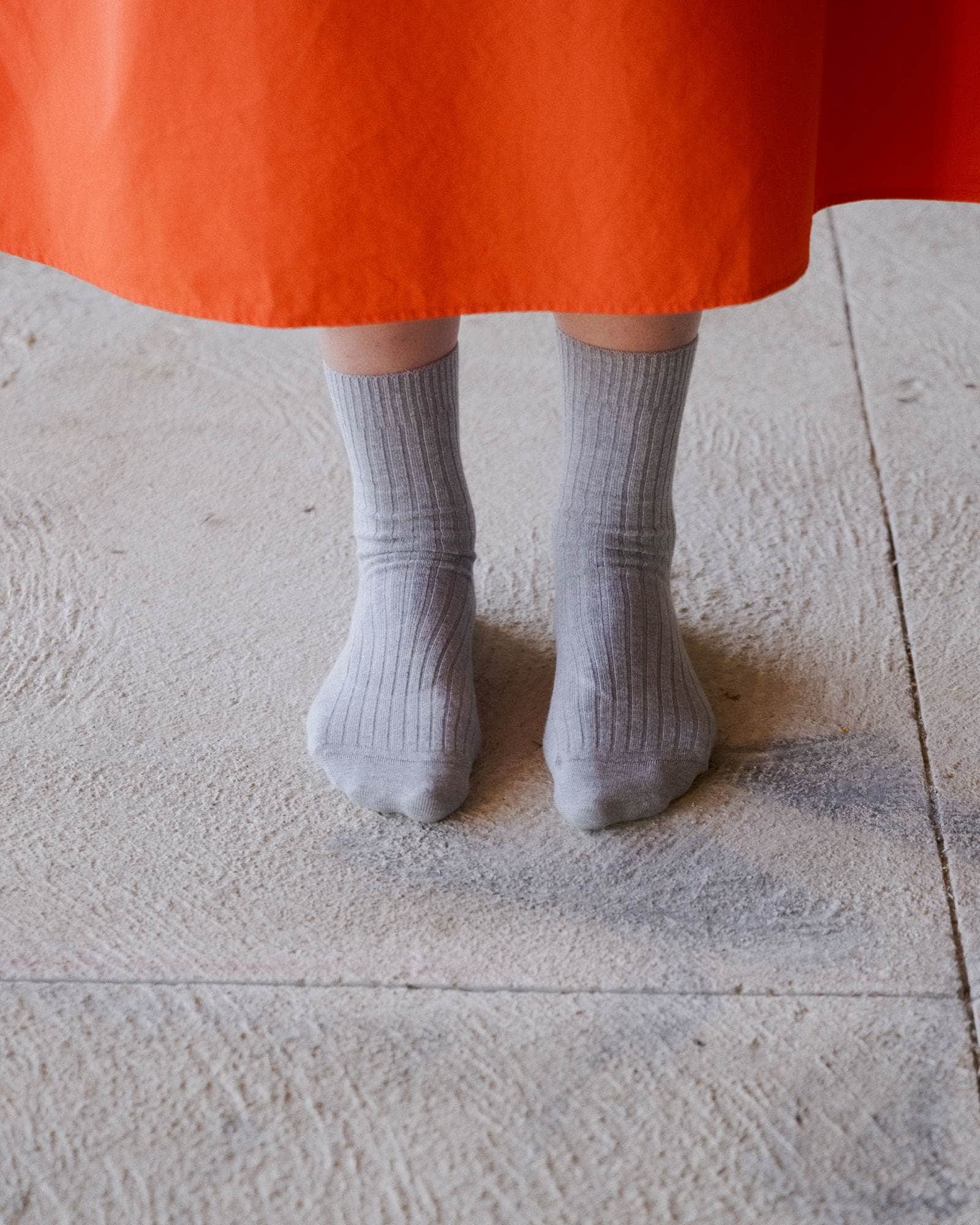 BASERANGE Socks Rib Overankle Socks