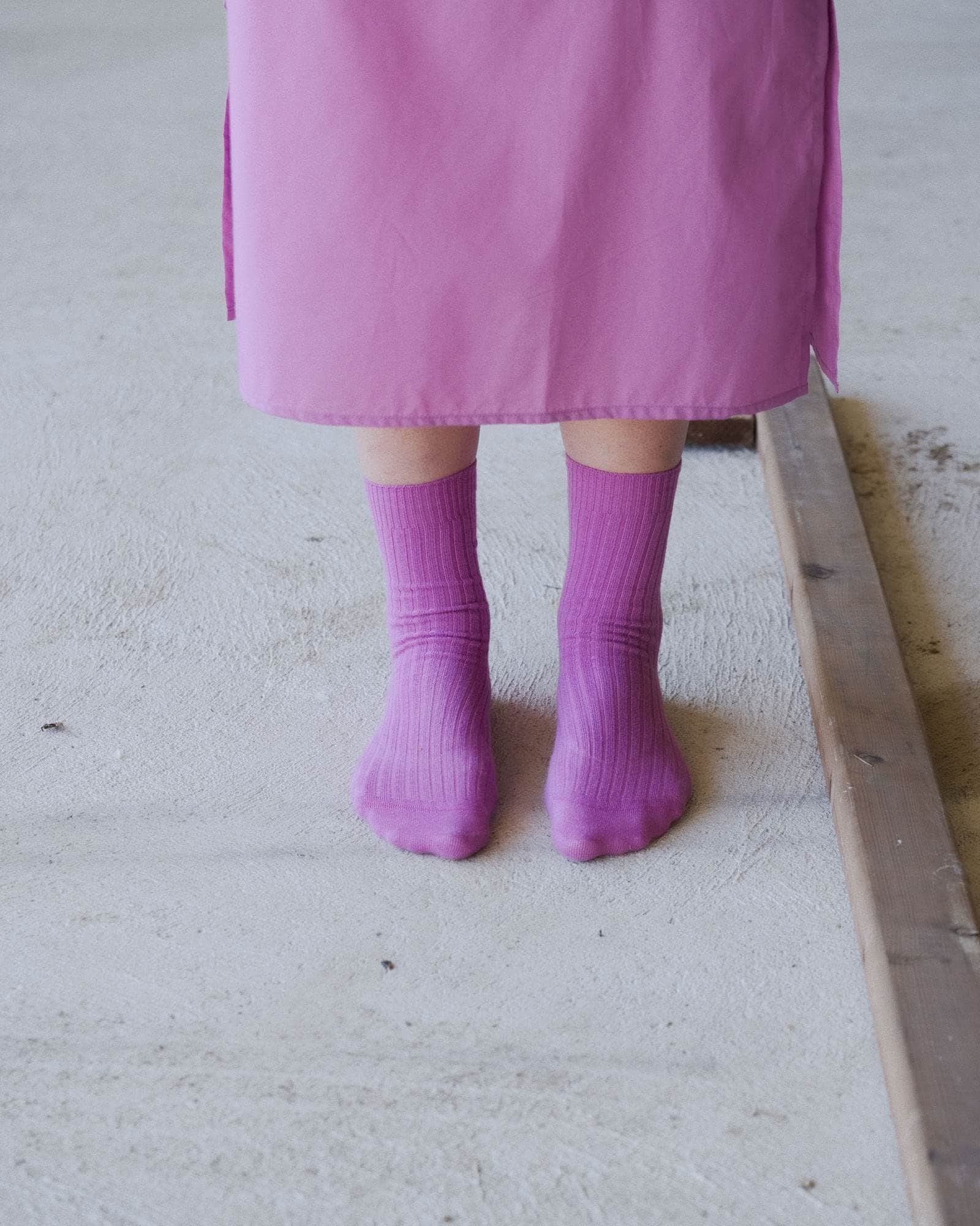 BASERANGE Socks Rib Overankle Socks