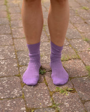 BASERANGE Socks Rib Overankle Socks