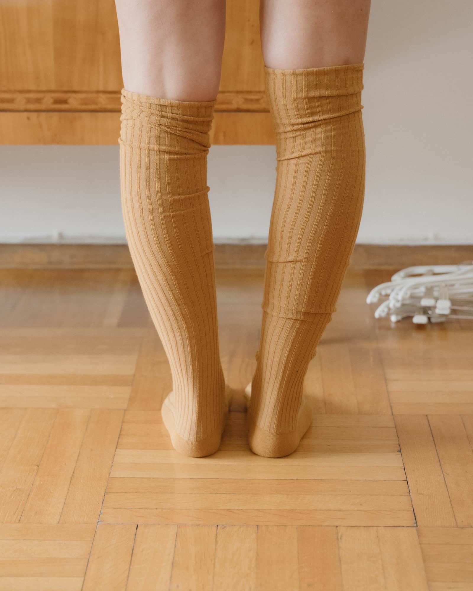 BASERANGE Socks Rib Overknee Socks