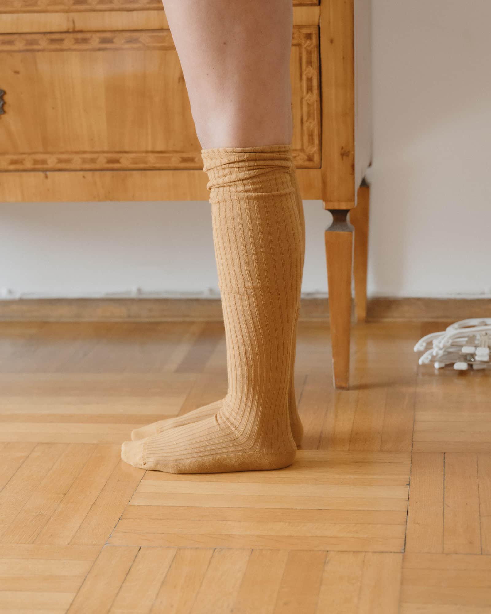 BASERANGE Socks Rib Overknee Socks