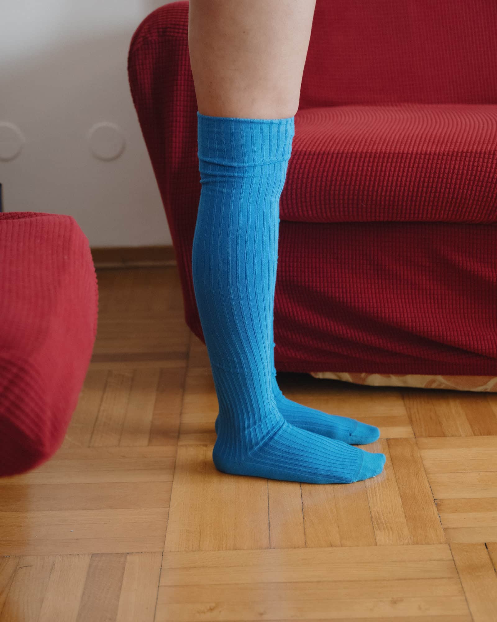 BASERANGE Socks Rib Overknee Socks