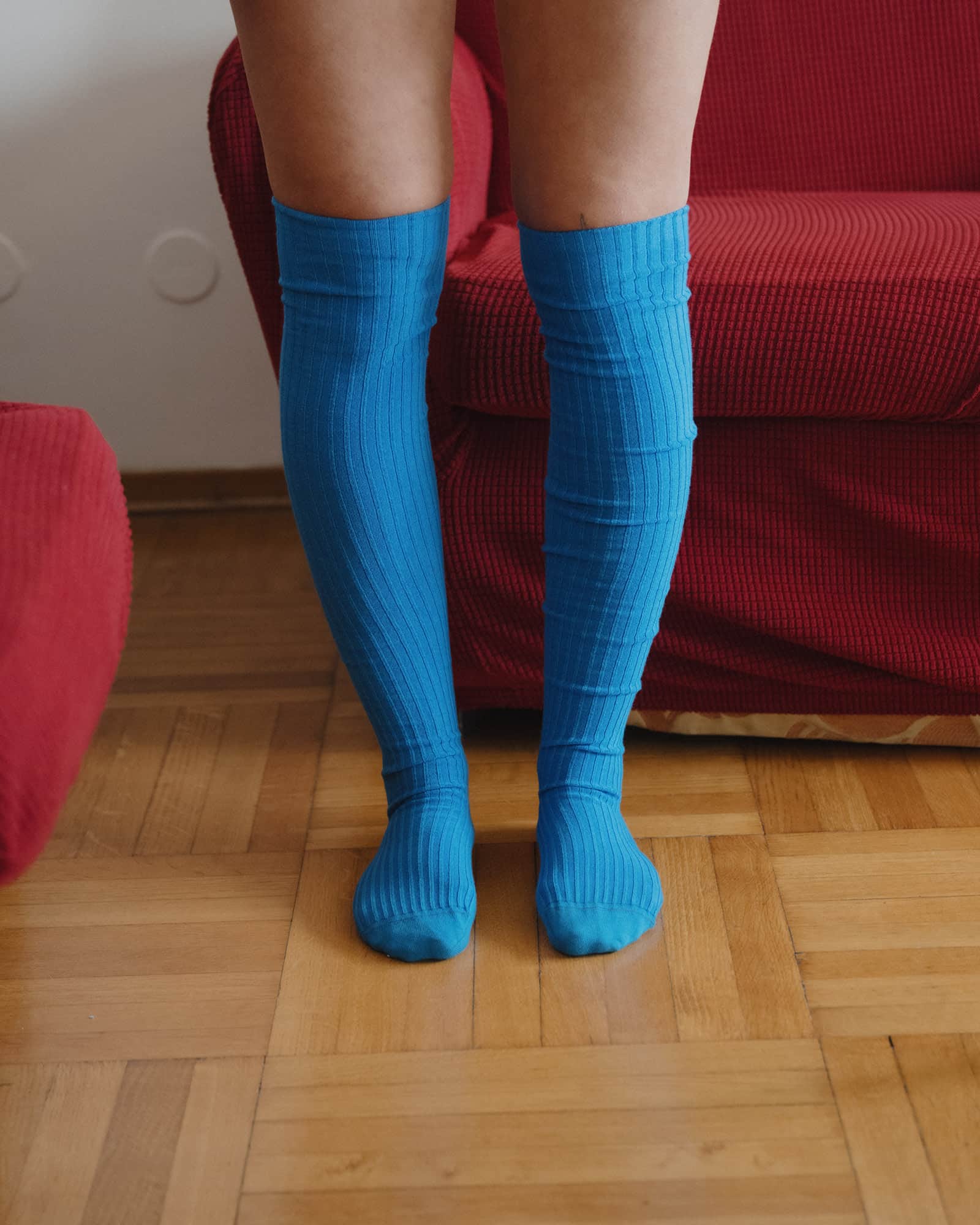 BASERANGE Socks Rib Overknee Socks