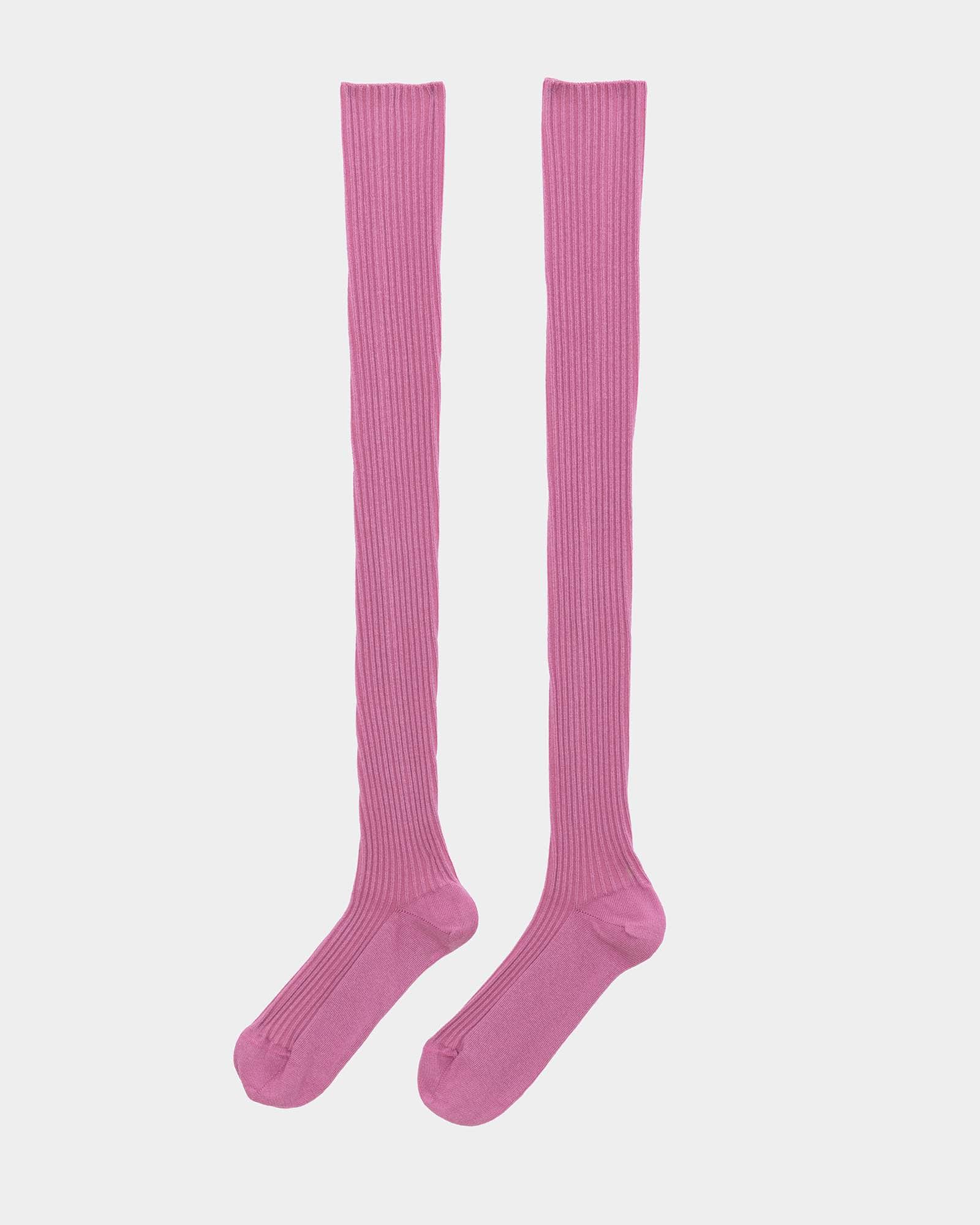 BASERANGE Socks Rib Overknee Socks