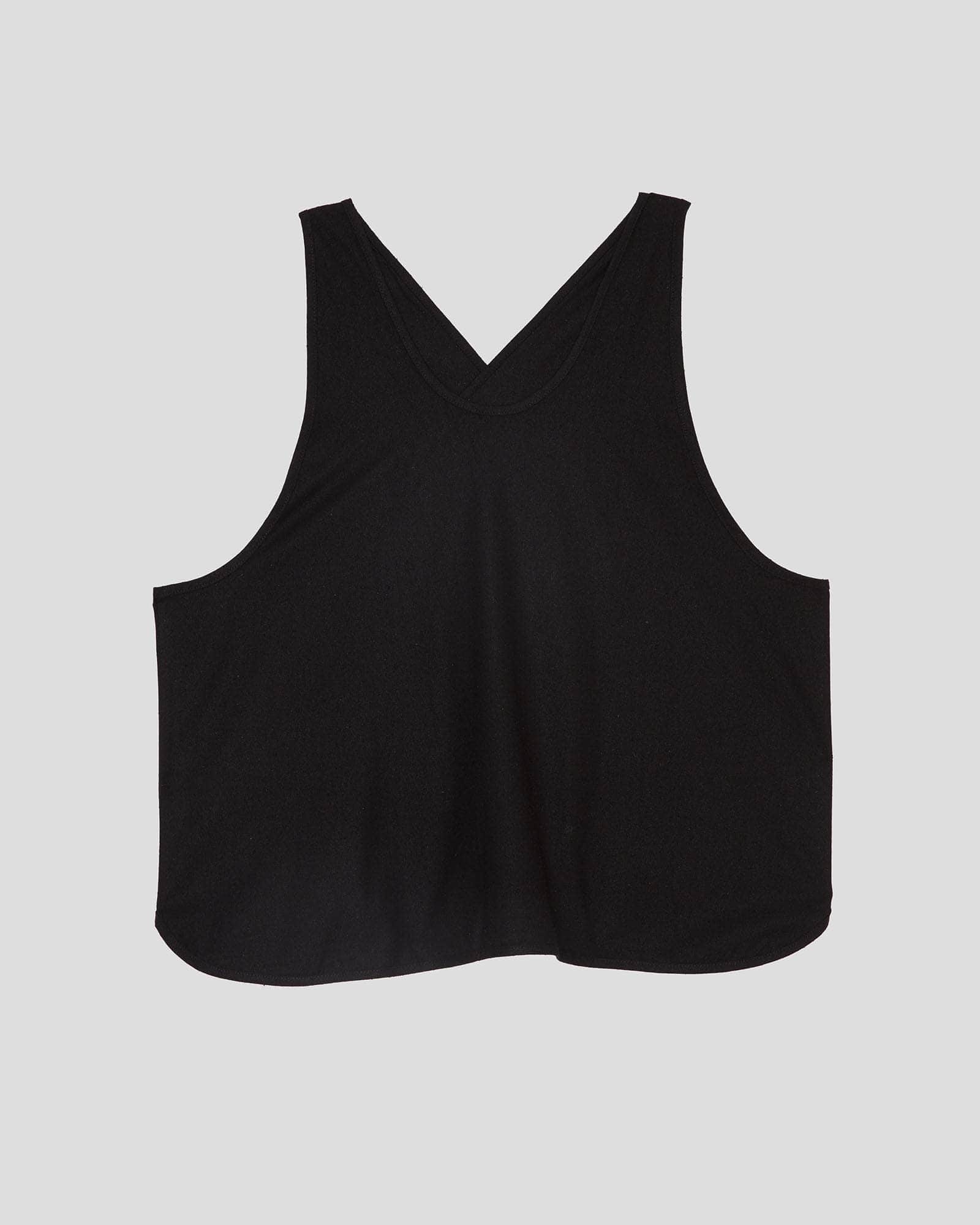 Apron Top in Black | Wild silk | Baserange
