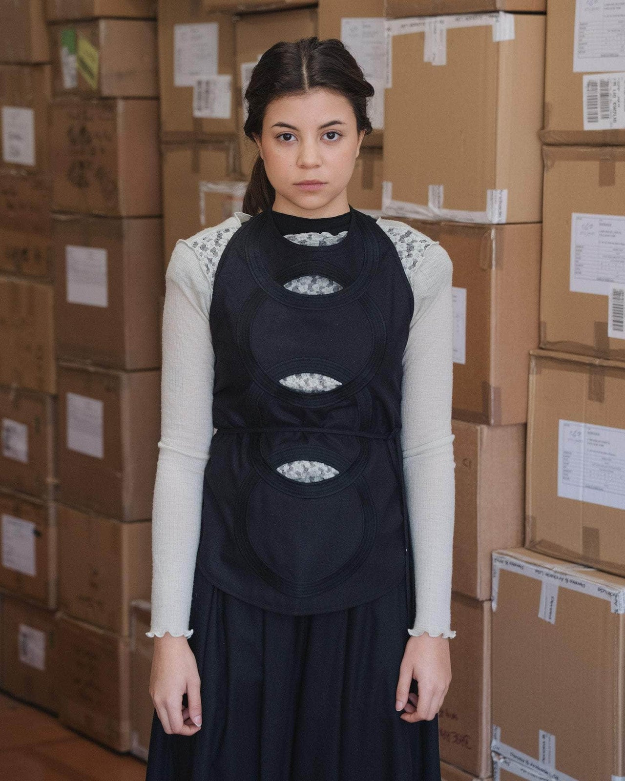 baserange top apron chain - Soie sauvage