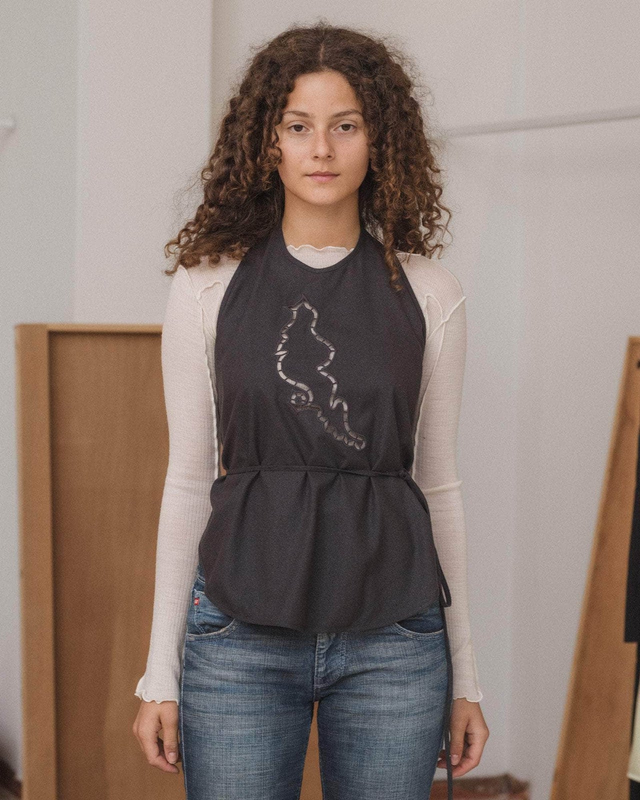 baserange Top apron lei - Soie sauvage