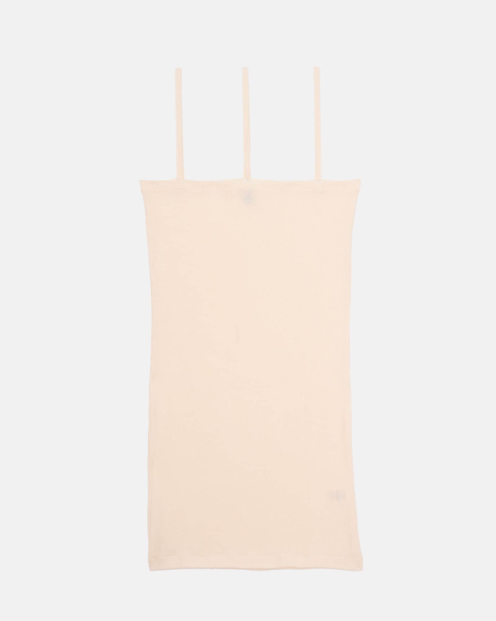 Nida Tank in Off white | Fine organic cotton rib | Baserange