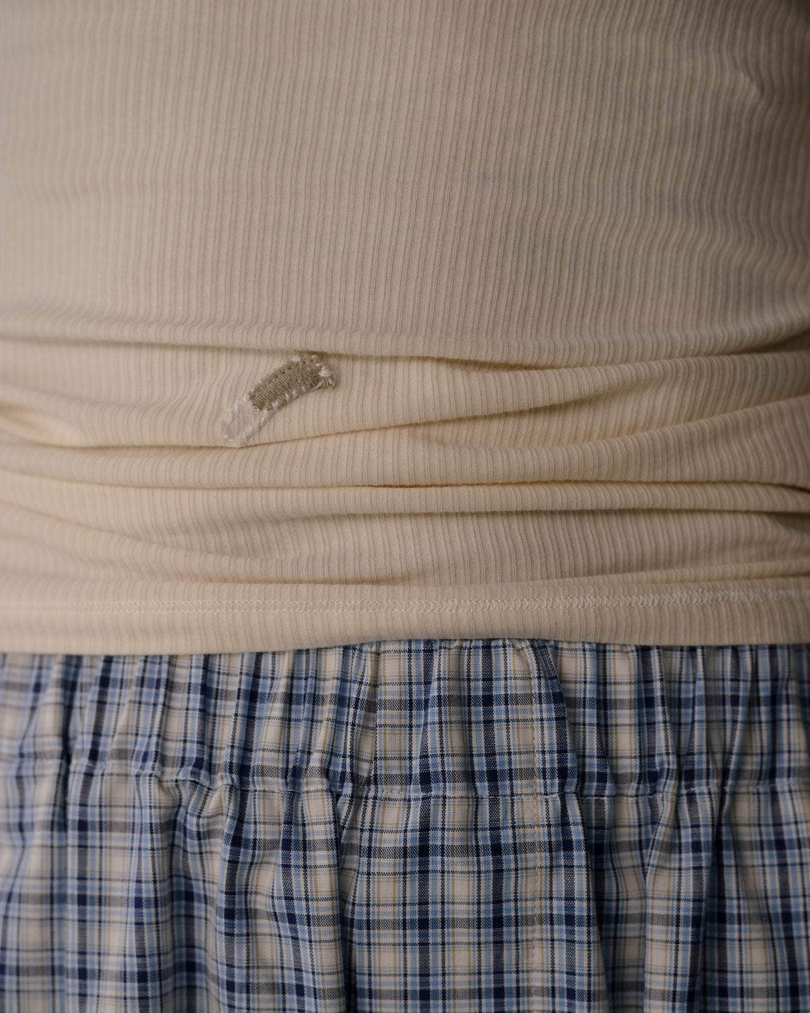 BASERANGE Tanks ECRU / M Repair Cord Tank No.123