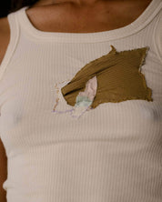 BASERANGE Tanks ECRU / M Repair Cord Tank No.123