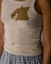 BASERANGE Tanks ECRU / M Repair Cord Tank No.123