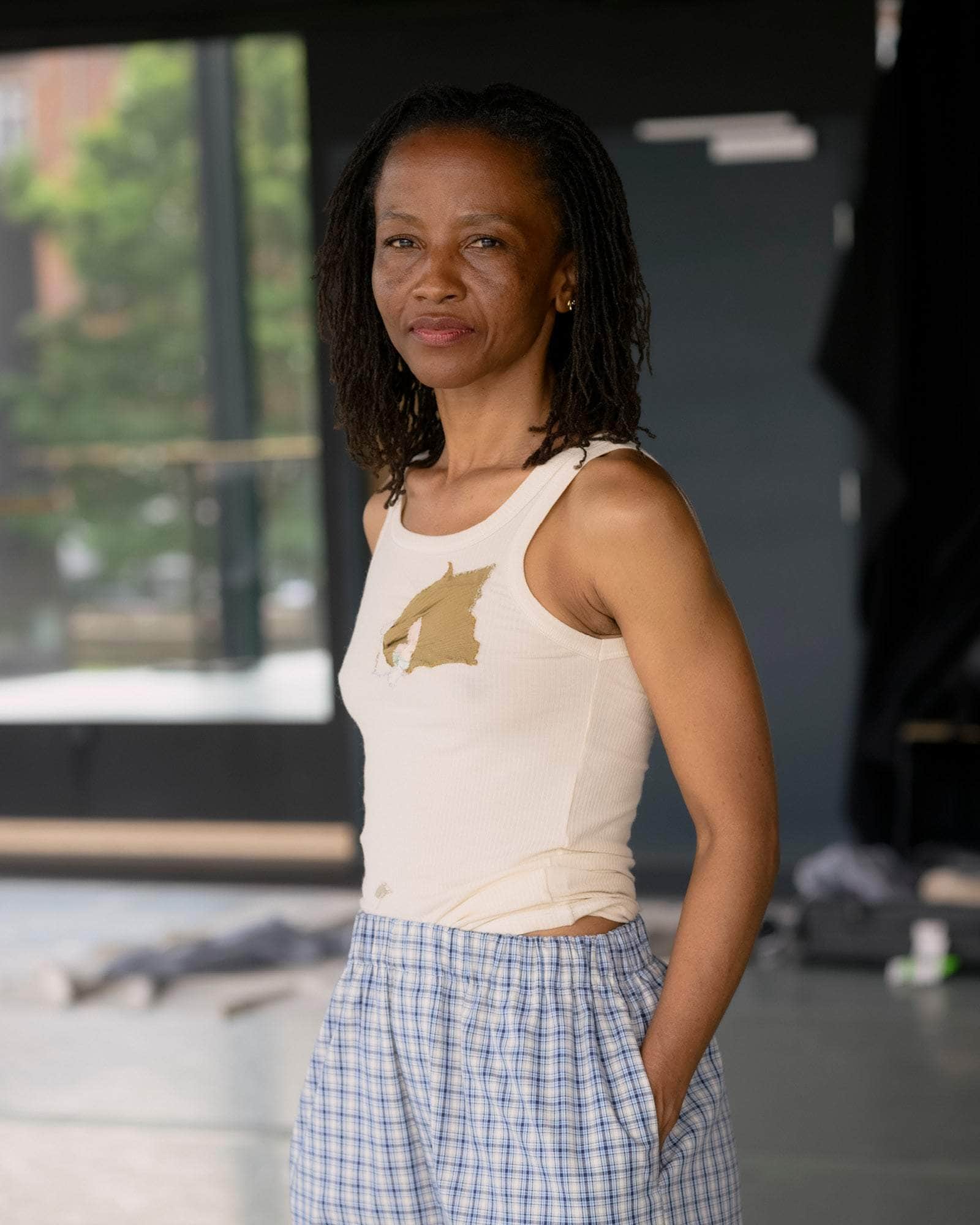 BASERANGE Tanks ECRU / M Repair Cord Tank No.123