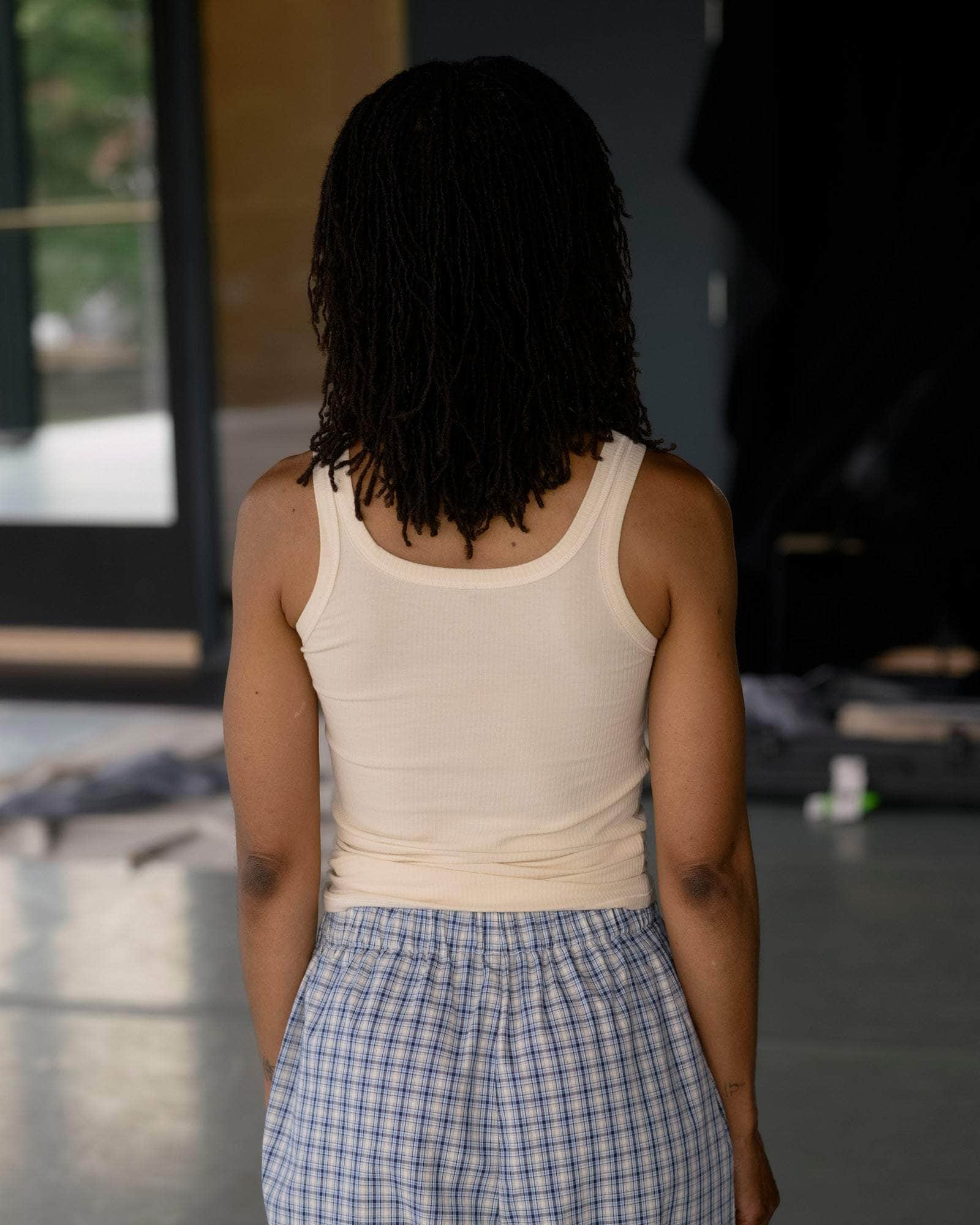 BASERANGE Tanks ECRU / M Repair Cord Tank No.123