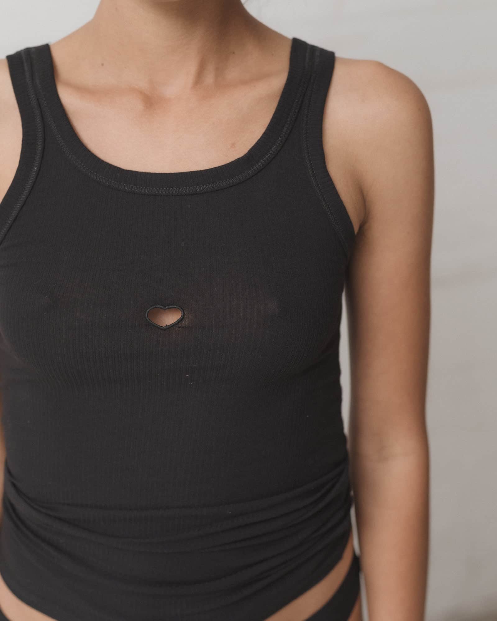 Baserange Tanks Pack - 2 Heart Tank (Black / Undyed)