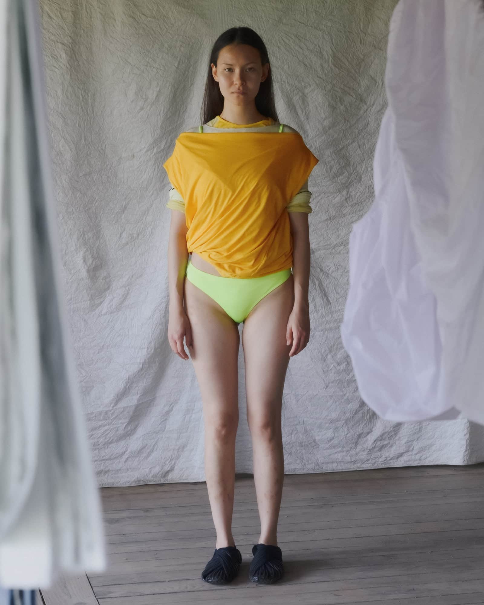 Turn Tank in Boat yellow | Silk cotton jersey | Baserange