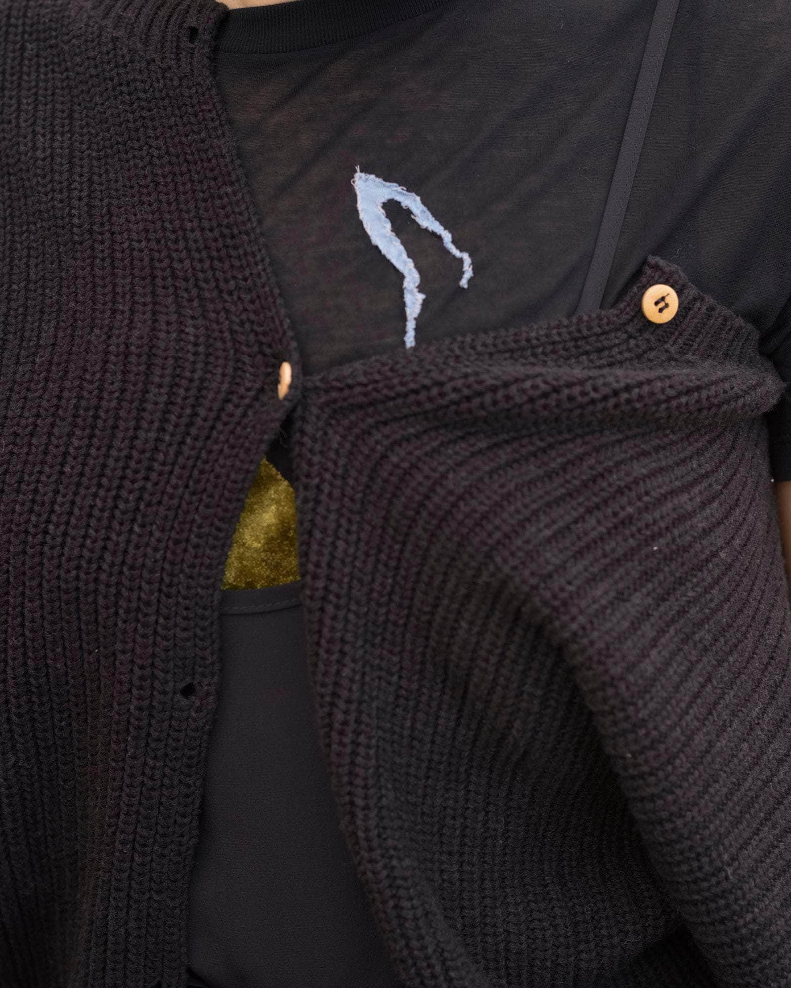 BASERANGE Tee Shirts BLACK / M Repair Tee Shirt No.126