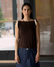 BASERANGE Tee Shirts BROWN / S Repair Tee Shirt No.131