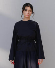 BASERANGE Tee Shirts Long Sleeve Apron Top