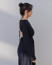 BASERANGE Tee Shirts Long Sleeve Apron Top