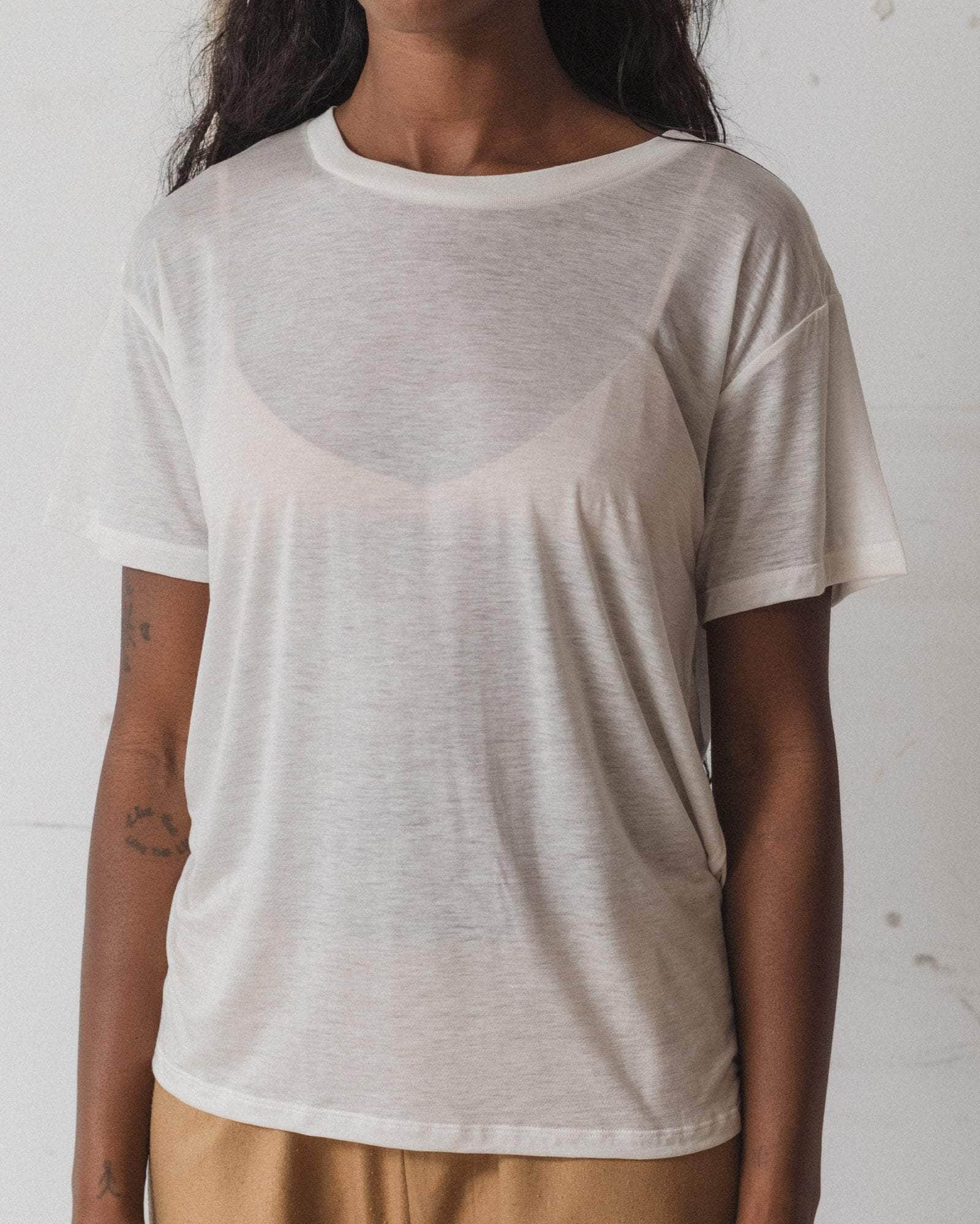 ルーズTシャツ in Undyed | バンブーリヨセル | Baserange