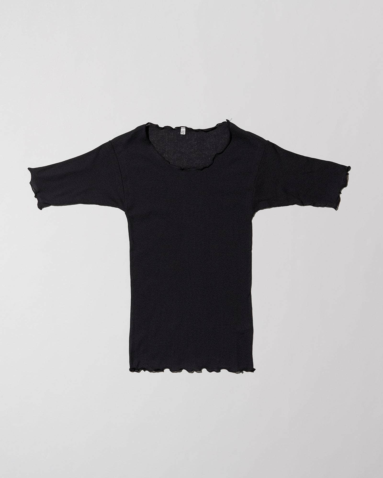 Pama 3/4ティー シャツ in Black | ファインオーガニック・コットン