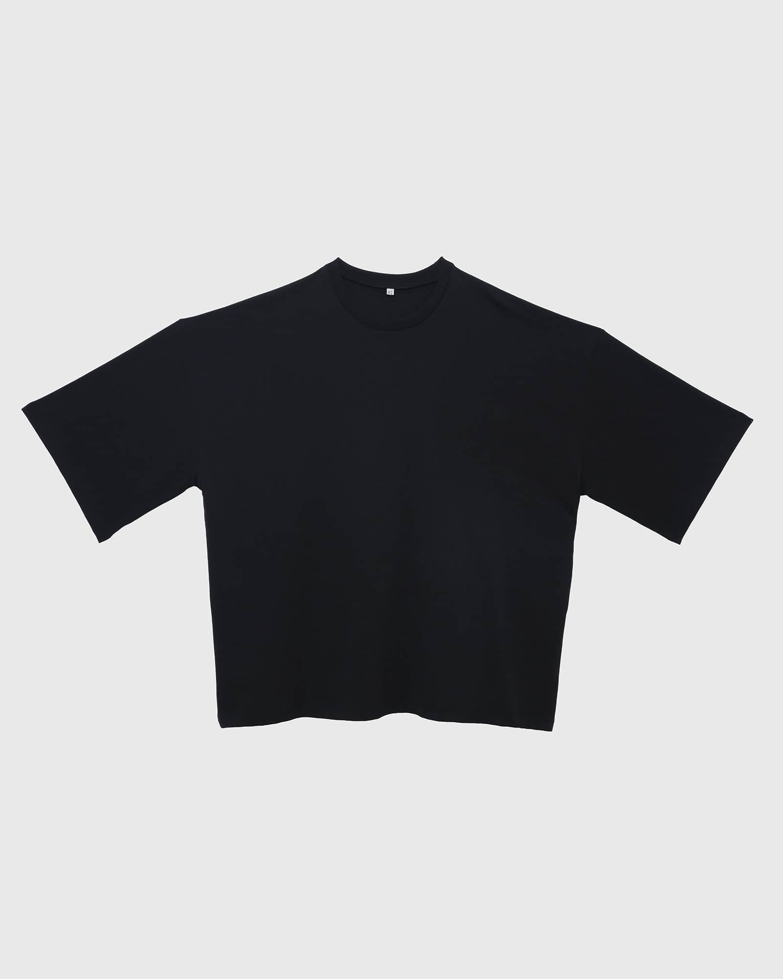 Pin Tee Shirt in Black | Regenerative cotton jersey | Baserange