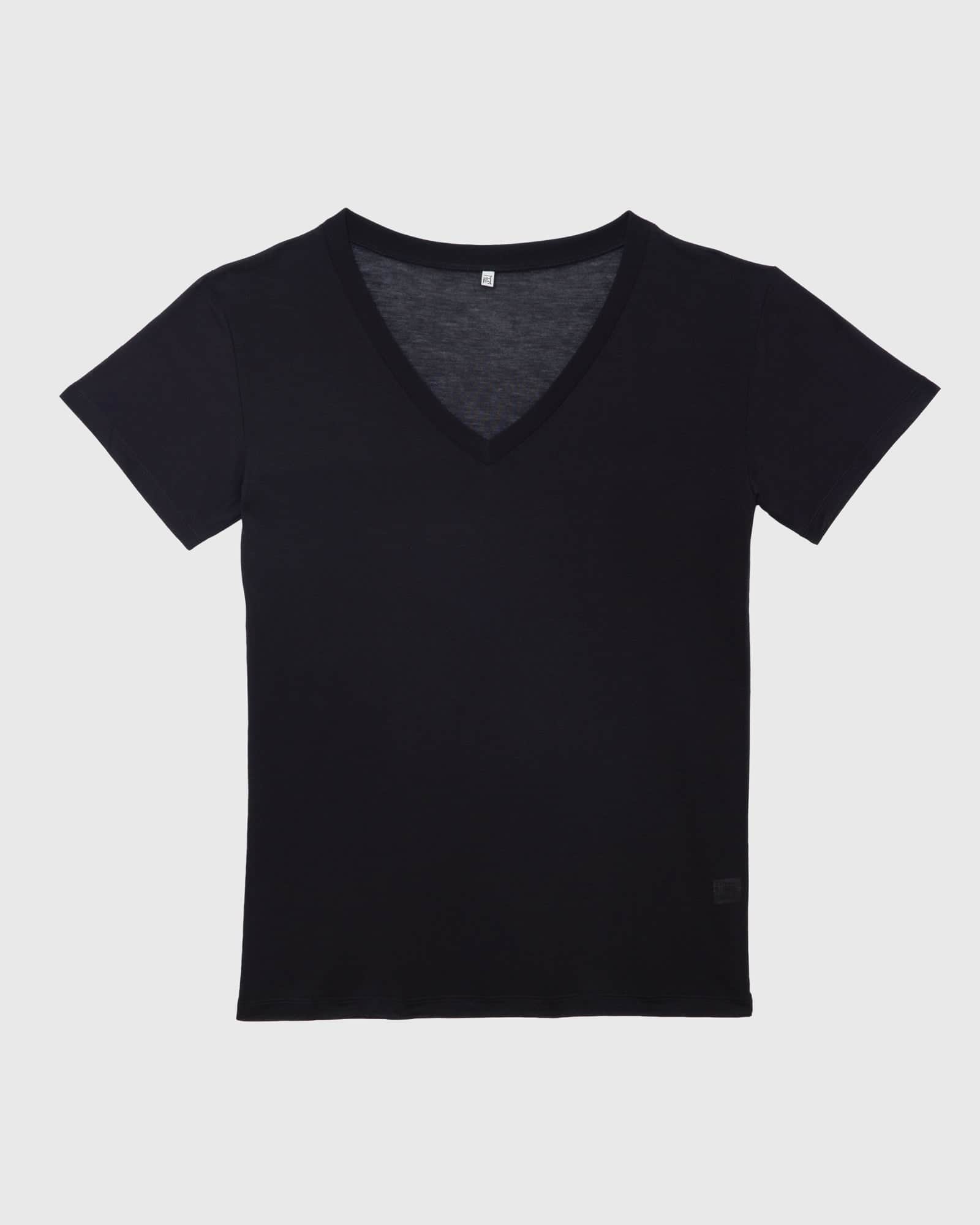 black v neck dress shirt Men's Black V-Neck Long Sleeve Shirt - Wessi Wessi