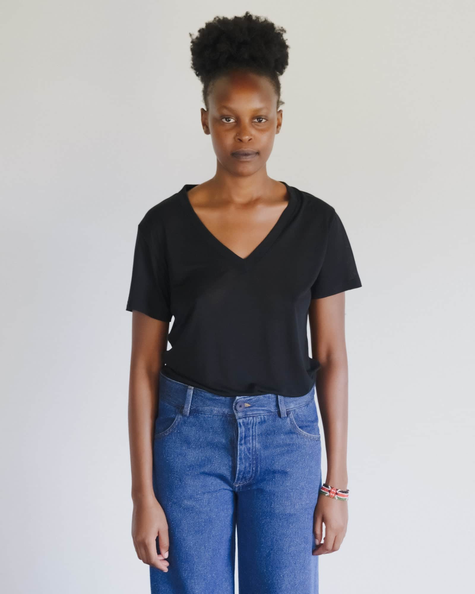 BASERANGE Tee Shirts V Neck Tee Shirt