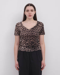 VネックTシャツ - LEOPARD / XS