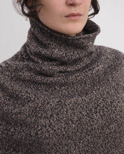 BASERANGE Top Shrug BLACK/CAMEL MELANGE / ONE SIZE Tope Shrug Small