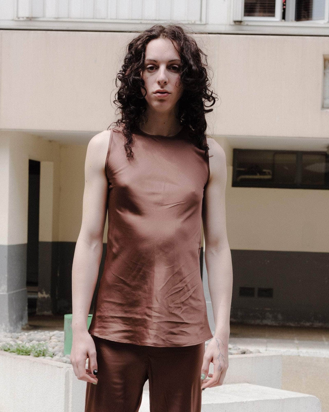 Dydine Tank Top in Dark brown | ecovero-viscose | en | Baserange