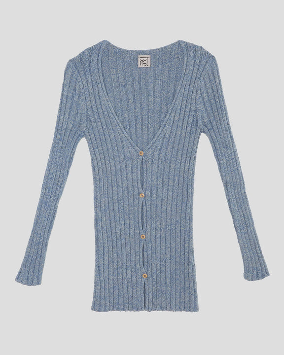 Loulou Cardigan blue melange – Baserange