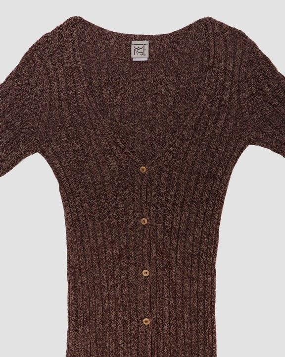 Loulou Cardigan burgundy melange – Baserange