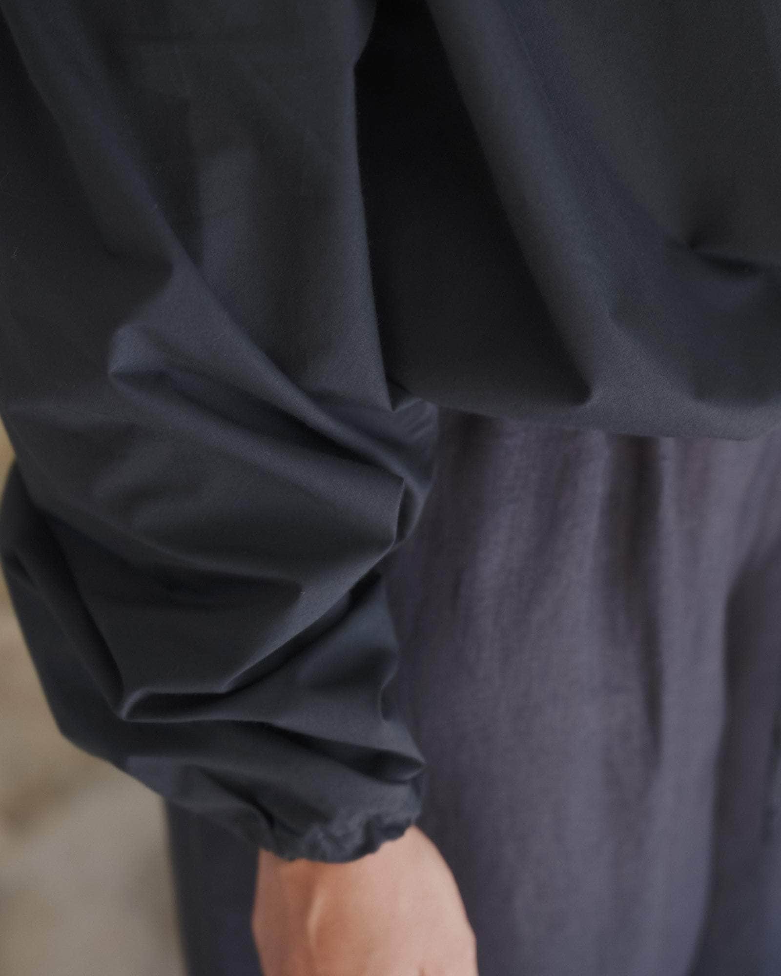 Point Top in Black | Organic cotton poplin | Baserange