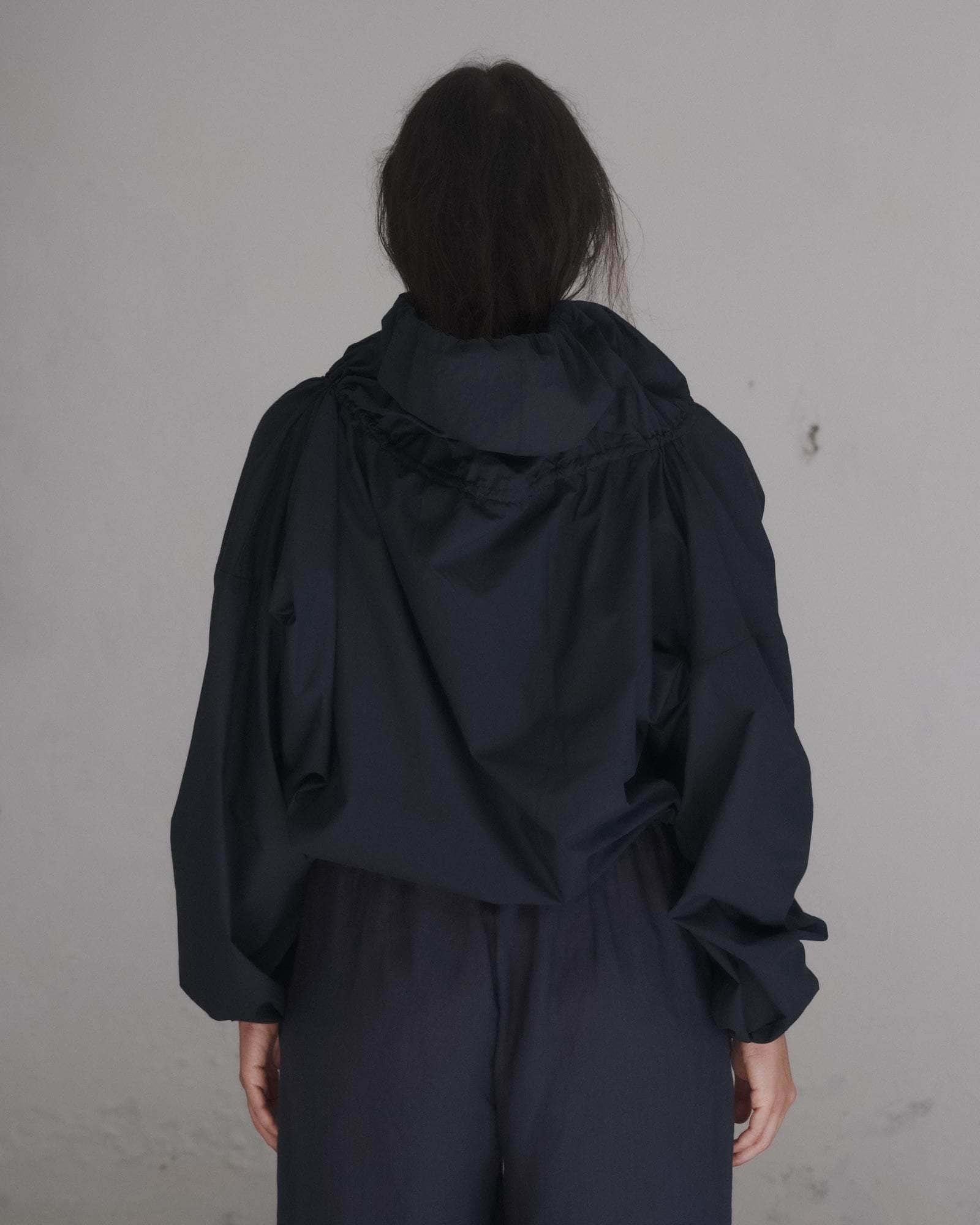 baserange point top フード付き ブラウス ブラック baserange point top フード付き ブラウス ブラック