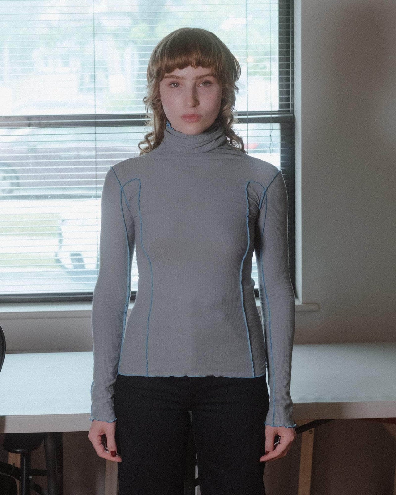 baserange Col roulé omato - Fin coton biologique côtelé